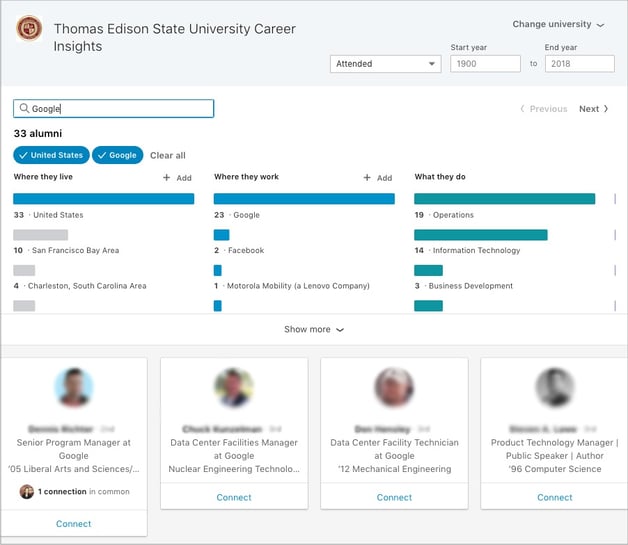 TESU LinkedIn Alumni That Work at Google